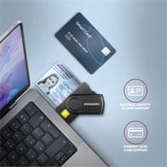 AXAGON CRE-SMP2A, USB-A PocketReader 4-slot čítačka Smart card (eObčanka) + SD/microSD/SIM