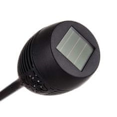 ACTIVER Lampa solárna plastová 7,5 x 7,5 x 40 cm, čierna, súprava 12 ks