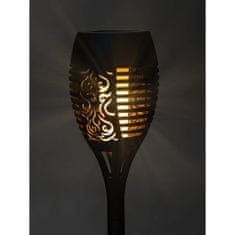 ACTIVER Lampa solárna plastová 7,5 x 7,5 x 40 cm, čierna, súprava 12 ks