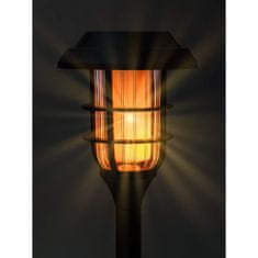 ACTIVER Lampa solárna plastová 11,8 x 11,8 x 42,7 cm, čierna, súprava 12 ks