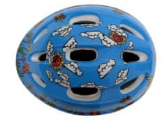 FLY Detská cyklistická helma Fly Blue s Kyticami