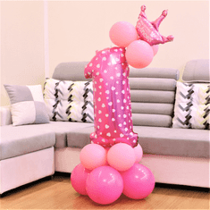 PartyPal Sada balónov na oslavu 1.narodenín dievčatka 15ks