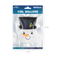 PartyPal Fóliový balón supershape Snehuliak 61x45cm