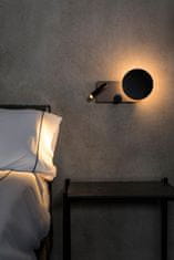 FARO Barcelona FARO KLEE pravá nástenná lampa, šedá, s čítacou lampičkou