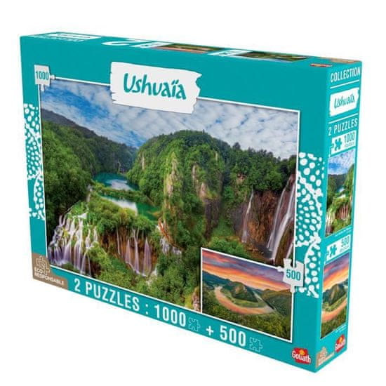 Goliath GOLIATH, Puzzle, Ushuaia Collection, Plitvické vodopády (Chorvátsko) a Škoderské jazero (Čierna Hora)