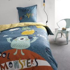 Today Kool posteľná súprava, 1 osoba, 140 x 200 cm, 100% bavlna, modrá Detský vzor, TODAY