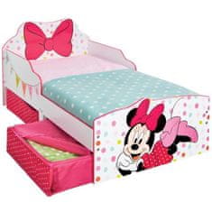 Disney Minnie Mouse, detská postieľka 70x140 cm s úložným priestorom pod posteľou