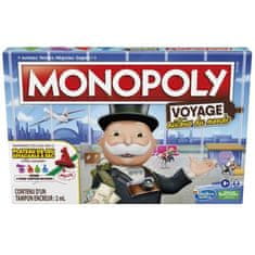 Monopoly Monopoly Cestovanie po svete, stolová hra pre 8-ročné deti, s podložkami na písanie a tabuľou so suchou pastelkou