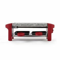 Livoo LIVOO DOC156RC, raclette prístroj pre 2 osoby, 350 W, Odnímateľný granitový podnos, Protišmykové nožičky, Chilli červená