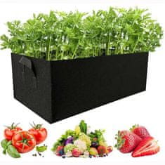 Rourke Rourke 30x40x20cm - textilný kvetináč na pestovanie zeleniny - čierny