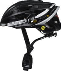 4DAVE SAFE-TEC Múdra Bluetooth helma/ Repro/ MIPS/ TYR3 Black-silver M