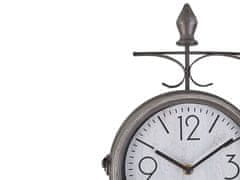 Beliani Nástenné hodiny 22 cm strieborné a biele ROMONT