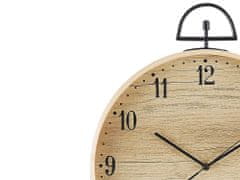 Beliani Nástenné hodiny 40 cm zo svetlého dreva OPFIKON