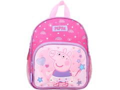 Vadobag Ružový ruksak Peppa Pig s vreckami na fľašu