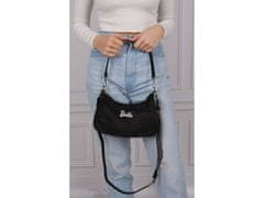 Mattel Barbie čierna bageta taška cez rameno, strieborný zips 25,5x12,5x6,5 cm