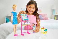 Mattel Barbie Povolanie Herná súprava s bábikou - Učiteľka v modrých šatách DHB63