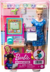 Mattel Barbie Povolanie Herná súprava s bábikou - Učiteľka v modrých šatách DHB63