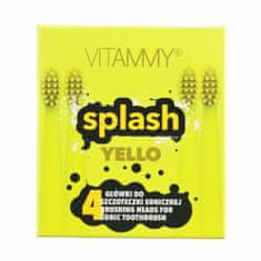 Vitammy SPLASH, Náhradné násady na zubné kefky SPLASH, žltá/yellow/, 4ks