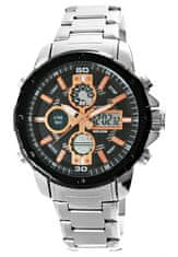 PERFECT WATCHES Pánske hodinky A8026B-1 s dvojitým osvetlením a fluorescenciou