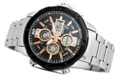 PERFECT WATCHES Pánske hodinky A8026B-1 s dvojitým osvetlením a fluorescenciou