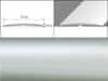 Prechodové lišty A73 - SAMOLEPIACE šírka 12 x výška 0,65 x dĺžka 100 cm - strieborná