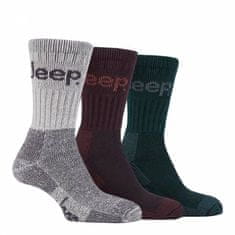 JEEP JEEP 3 páry pánskych hrubých outdoor ponožiek do terénu Farba: Šedá