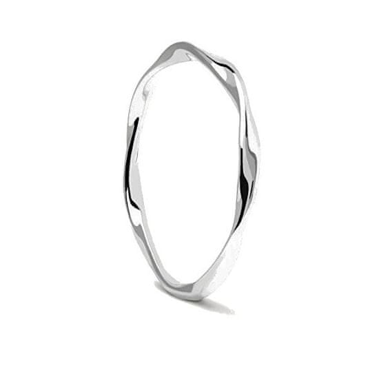 PDPAOLA Minimalistický strieborný prsteň SPIRAL Silver AN02-804