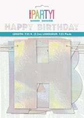 Unique Banner Happy Birthday holografický 220cm
