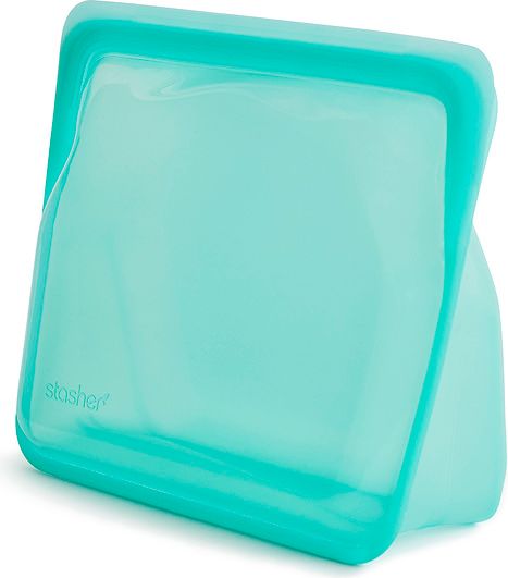 Stasher Silikónové vrecko na potraviny - Stand up mini, 0,8 l Farba: modrá, Pôvodná farba: aqua, materiál 1: platinový silikón