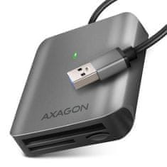 AXAGON CRE-S3, hliníková vysokorýchlostná USB-A 3.2 Gen 1 čítačka pamäťových kariet. 3 sloty, UHS-II