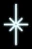 DecoLED LED svetelný motív hviezda polaris, závesná, 14 x 25 cm, ľadovo biela