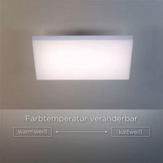 PAUL NEUHAUS LEUCHTEN DIREKT aj s JUST LIGHT LED stropné svietidlo hranaté v bielej s nastaviteľnou teplotou farby a funkciou stmievania 2700-5000K