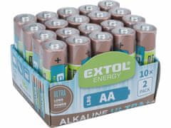 Extol Energy Batéria alkalická 20ks, 1,5V, typ AA, EXTOL ENERGY