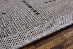 Kusový koberec FLOORLUX Silver / Black 20008 Spoltex – na von aj na doma 60x110