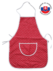 HAMAVISS textil Zástera na varenie detská červená s bodkami 3-4r.
