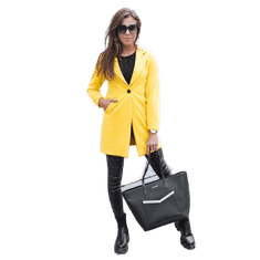 Dstreet Dámska štýlový kabát na gombík LUGI žltá ny0462 L