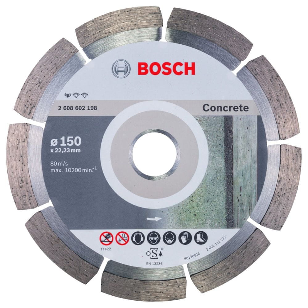 Bosch diamantový deliaci kotúč Standard for Concrete 150 × 22,23 × 2 × 10 mm