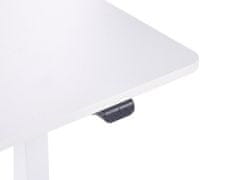 Beliani Elektricky nastaviteľný písací stôl 120 x 60 cm biely GRIFTON