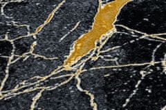 Dywany Łuszczów AKCIA: 140x190 cm Kusový koberec Gloss 529A 82 3D mramor black/grey 140x190