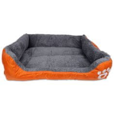 BB-Shop Plyšový oranžový pelech pre psov M 58x45 cm