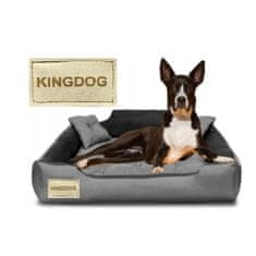 KINGDOG Pohodlný gauč pre psov v sivej farbe 115x95cm