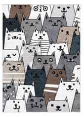 Dywany Łuszczów Detský kusový koberec Fun Gatti Cats multi 80x150