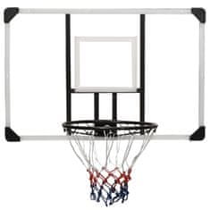 shumee Basketbalová doska priehľadná 106x69x3 cm polykarbonát