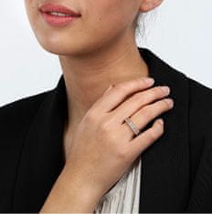 Morellato Trblietavý pozlátený prsteň s čírymi zirkónmi Baguette SAVP090 (Obvod 52 mm)