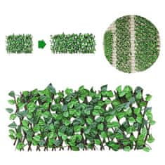 Shopdbest Bariérový zelený plot (295 × 58 cm)