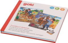 Goki Magnetické puzzle kniha Jazdecká stajňa 2x20 dielikov