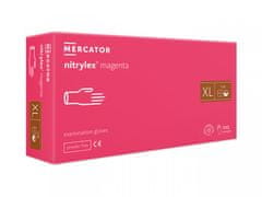 MERCATOR MEDICAL Nitrilové rukavice Mercator NITRYLEX magenta, nepudr., 100 ks