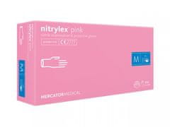 MERCATOR MEDICAL Nitrilové rukavice Mercator NITRYLEX růžové, nepudr., 100 ks