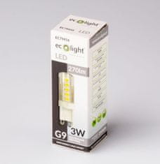 ECOLIGHT LED žiarovka - G9 - 3W - teplá biela