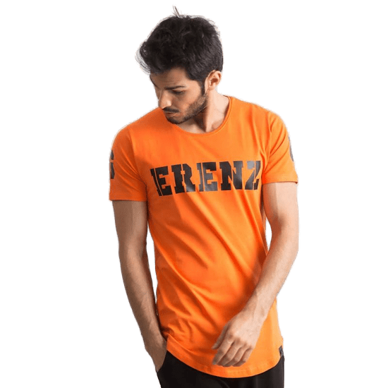 Factoryprice Pánske oranžové tričko s nápisom RT-TS-1-11119T.26_310843 S